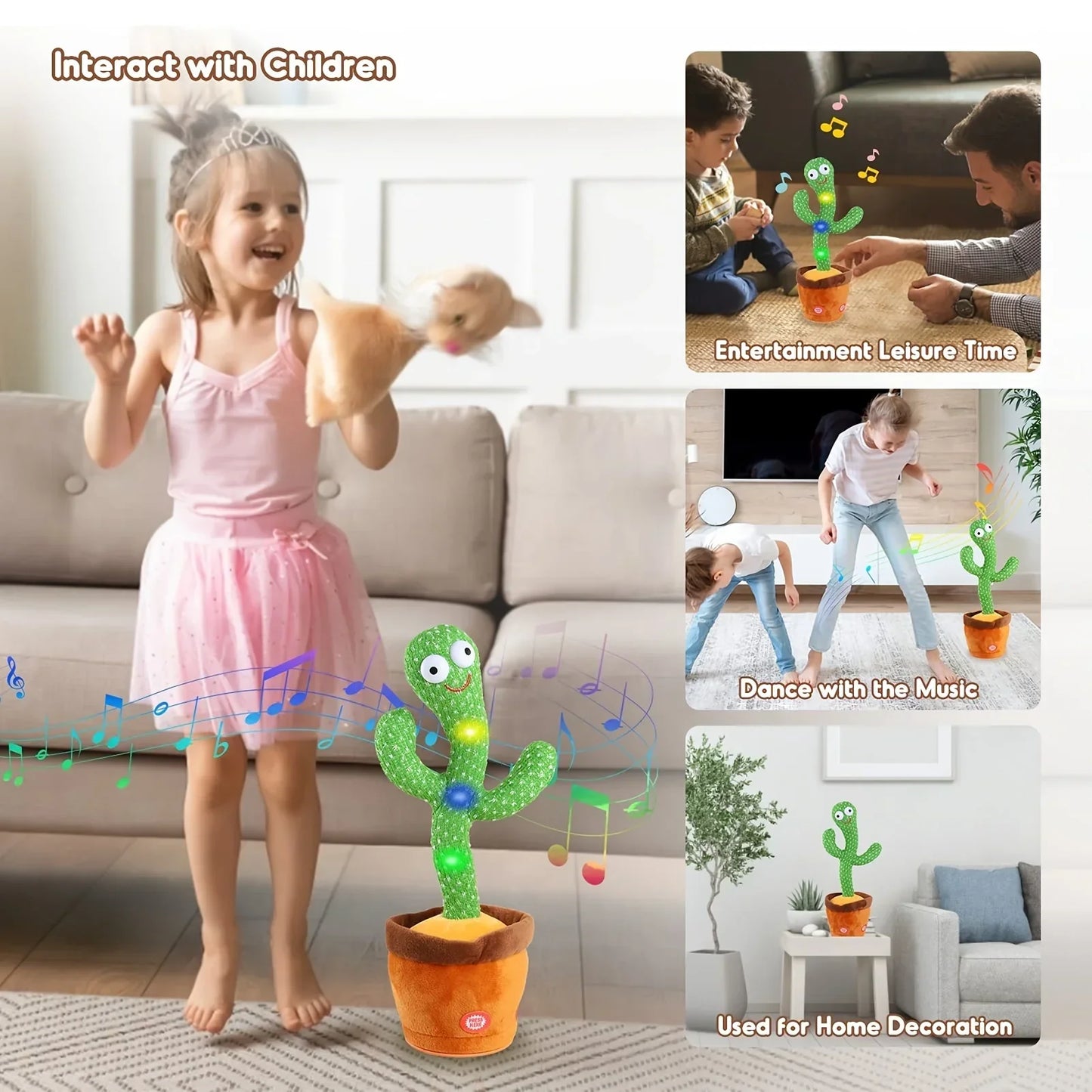 VELVET VOGUE™-Cacto Dancing Cactus Plush Toy